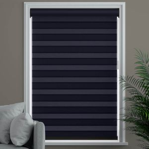 Gray Shades in Cassette Zebra Style Custom Made Fashion Square Roller Blinds 
