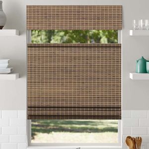 Natural Cordless Top Down Bottom Up Woven Wood Shades