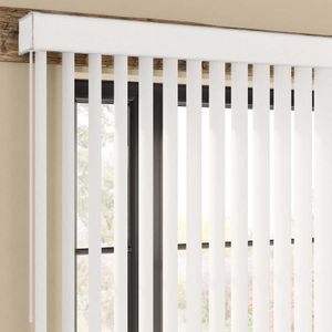 Select Faux Wood Vertical Blinds Zoomed