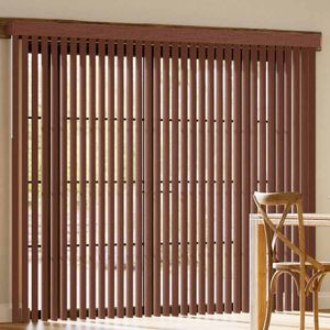 Simple Faux Wood Vertical Blinds