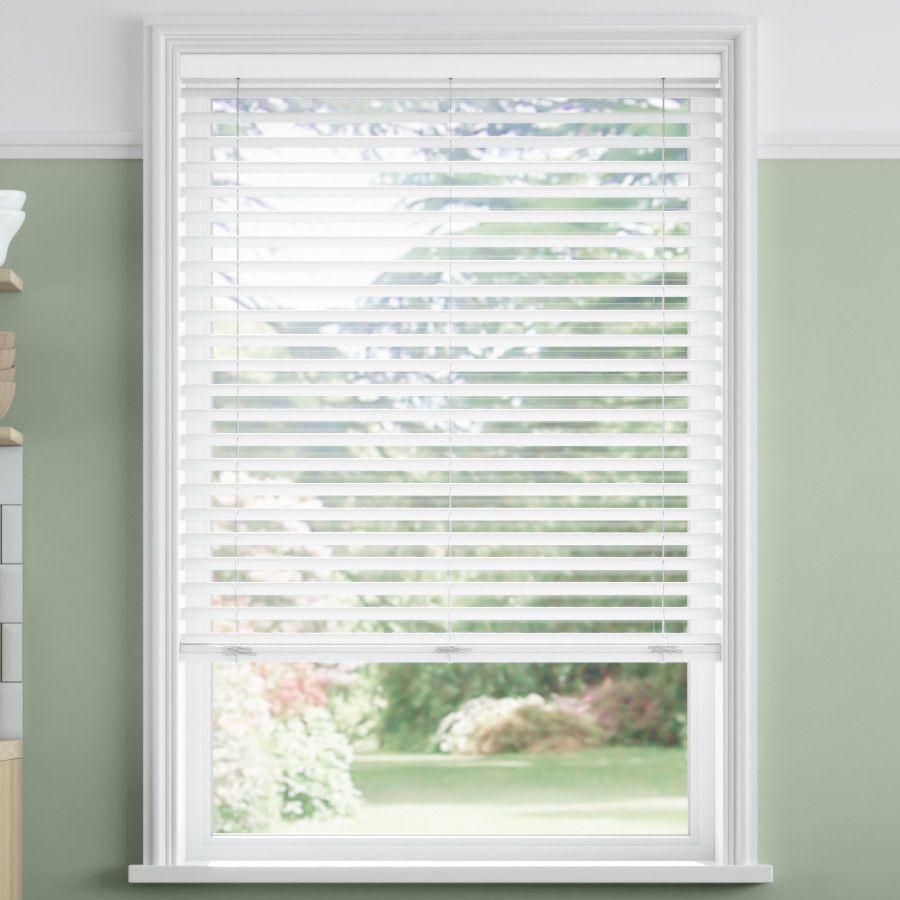 2" SWave Cordless Faux Wood Blinds