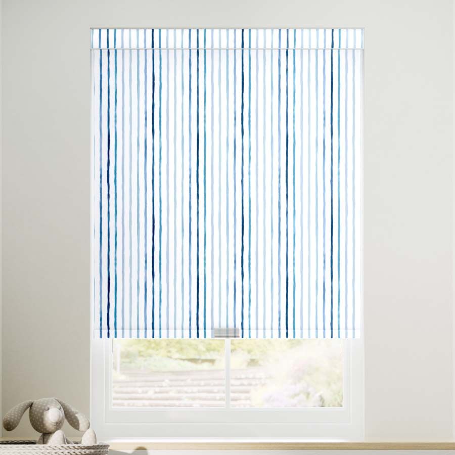 Blue Multi Painted Stripes 11581