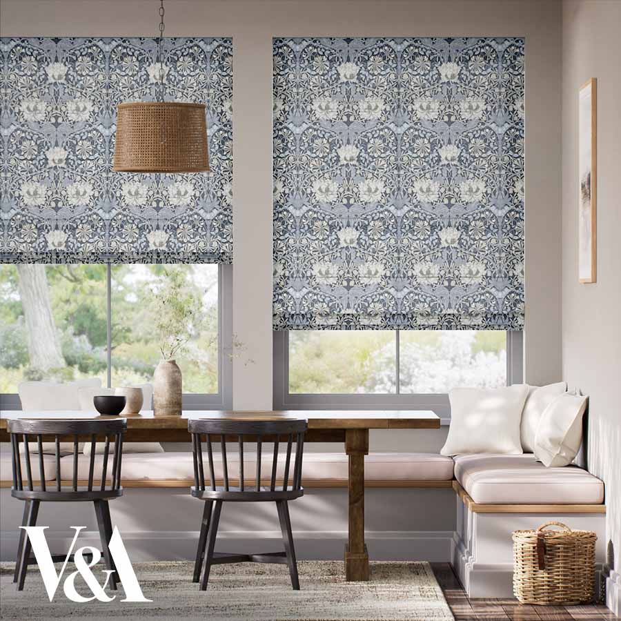 Honeysuckle and Tulip Grey Blue 11767