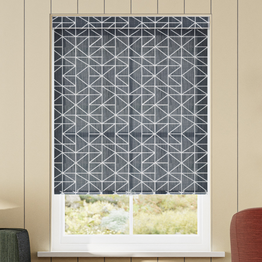 Black and White Light Filtering Roller Shades