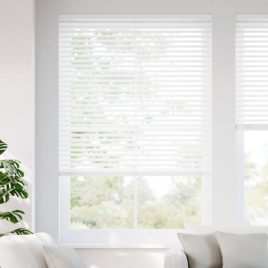 2" SWave Cordless Faux Wood Blinds