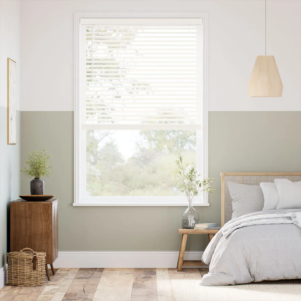 2 Inch Value Privacy Faux Wood Blinds for Stylish Light Control