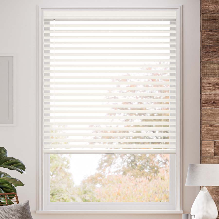 2 1/2" Premier Cordless Faux Wood Blinds