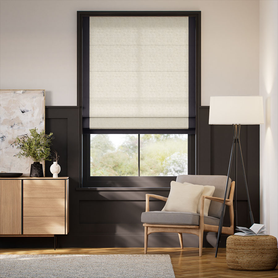 Bijou Linen Oatmeal & Indigo 15805