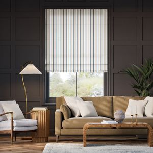 Twill Stripe Linen Deep Blue 15827