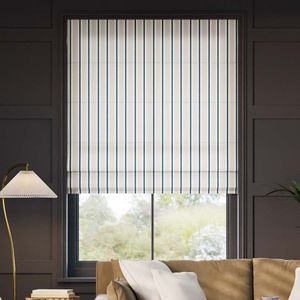 Twill Stripe Linen Deep Blue 15827