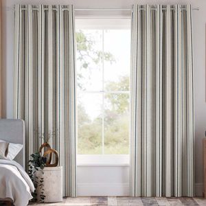 Twill Stripe Linen Deep Blue 15827