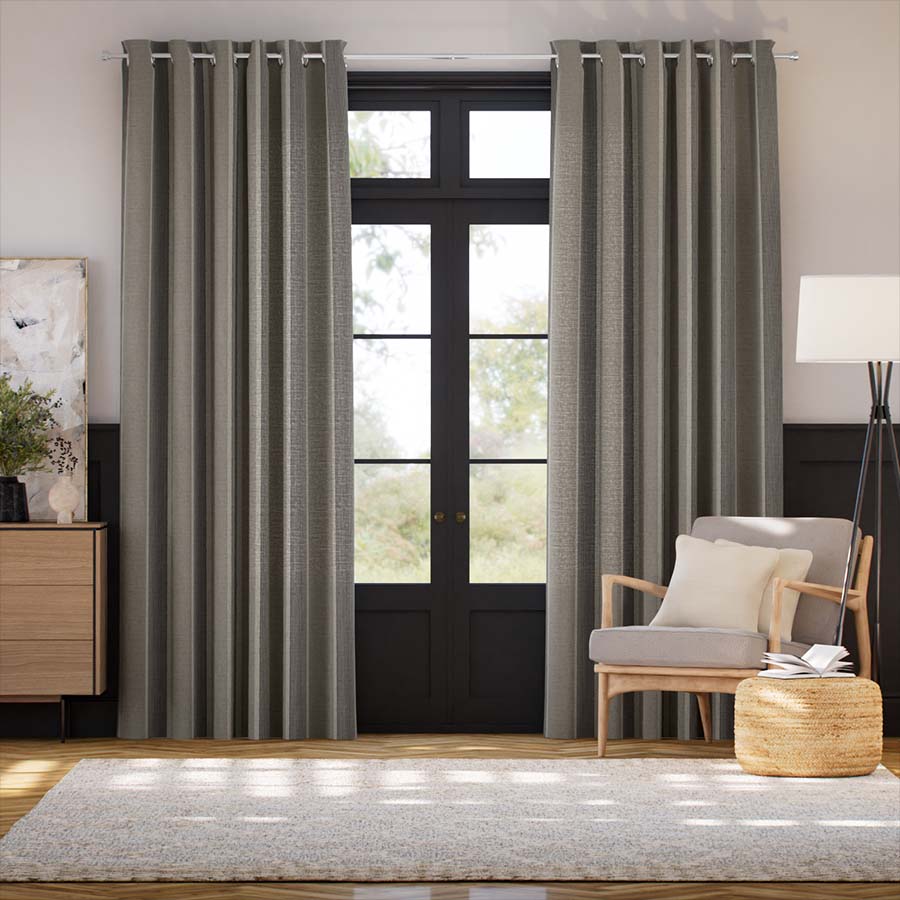 Brazen Stripe Linen Vintage Graphite Grey 15828