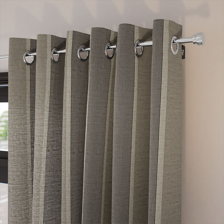 Brazen Stripe Linen Vintage Graphite Grey 15828