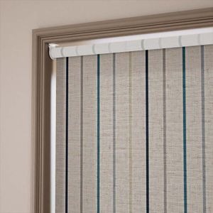 Twill Stripe Linen Ribbon Blue 15839