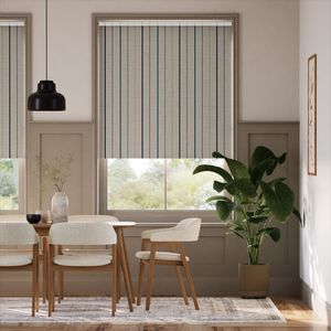Twill Stripe Linen Ribbon Blue 15846