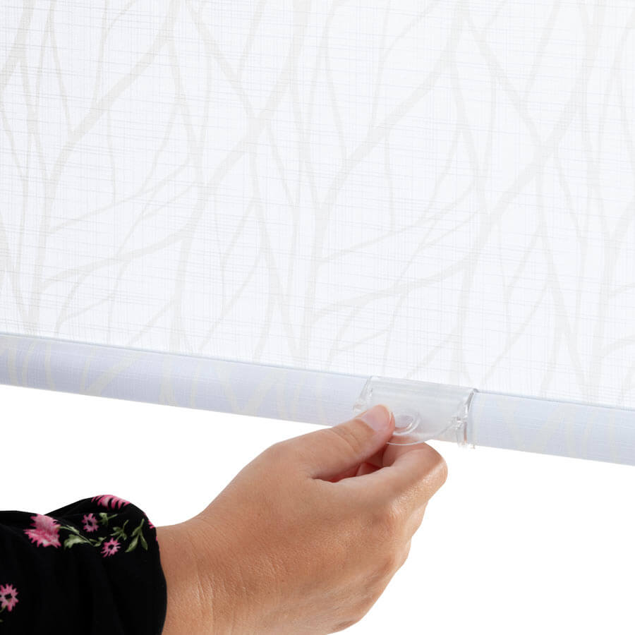 White Embossed Roller Shades