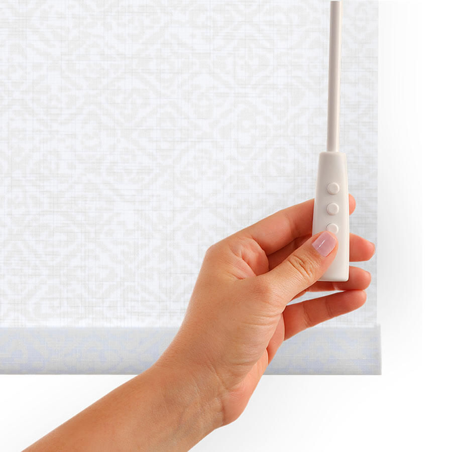 White Embossed Roller Shades