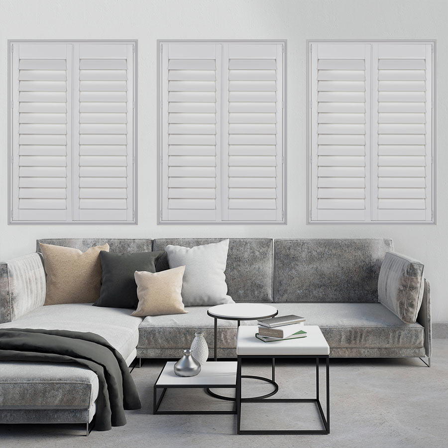 Hidden Tilt Poly Plantation Shutters