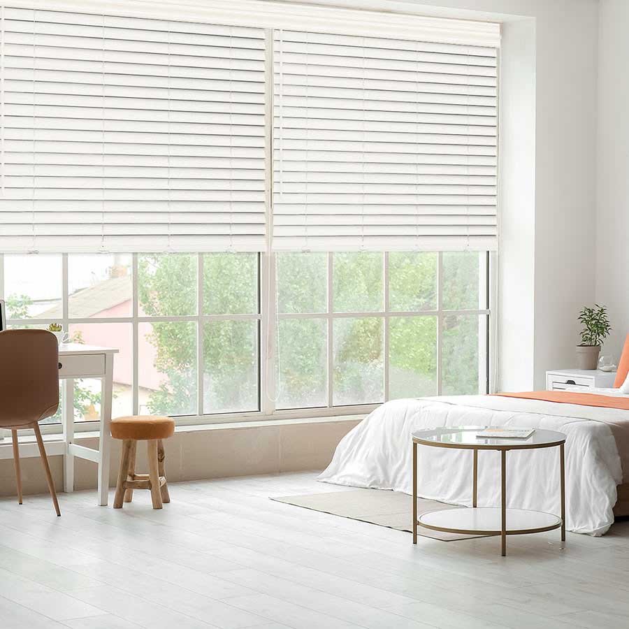 MADE TO MEASURE White Bass Wood Wooden Venetian Window Blind 