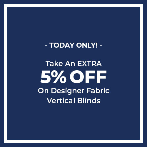 Take an Add'l 5% Off Designer Fabric Vertical Blinds