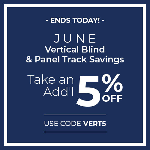 Extra 5% Off All Vertical Blinds & Panel Track