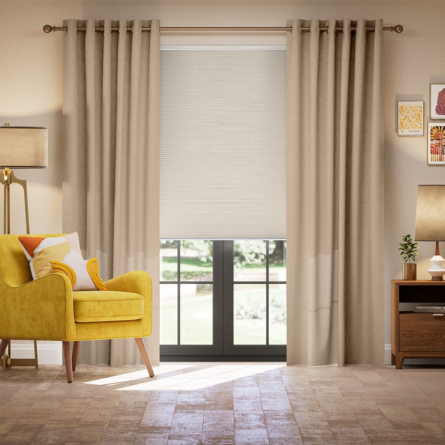 Cellular Shades - Contemporary Printed Cordless Room Darkening Cellular ...