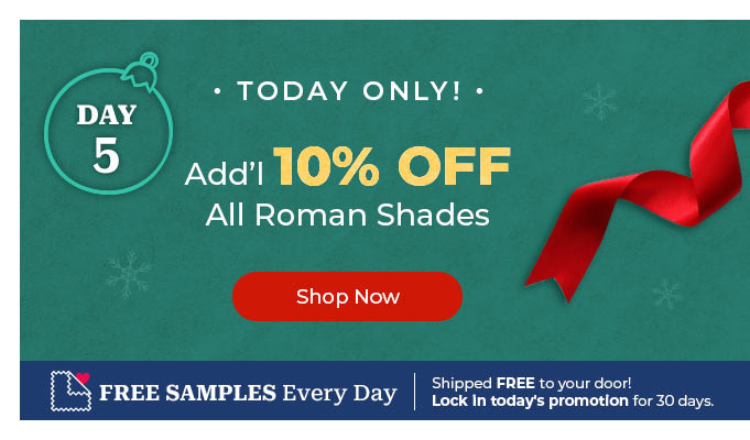 10% Off All Roman Shades