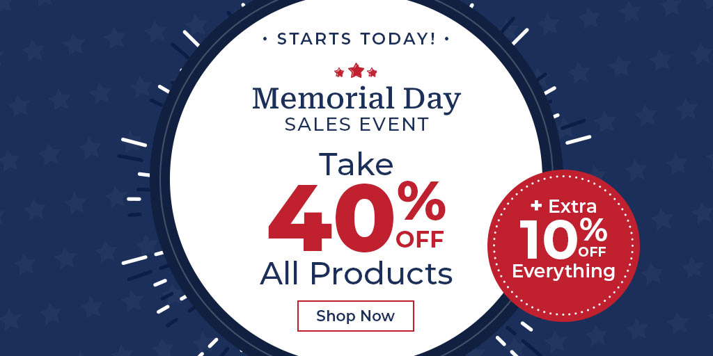 Take 40% Off All Products + Extra 10% Off Everything!