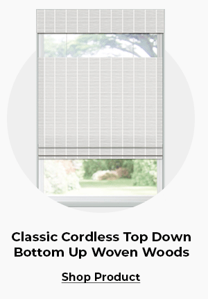 Shop Classic Cordless Top Down Bottom Up Woven Woods
