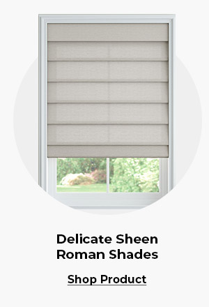Shop Delicate Sheen Roman Shades