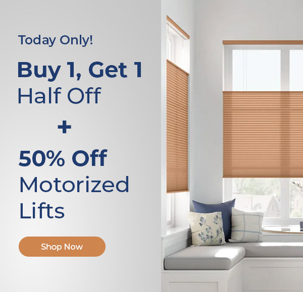 Today Only!: Buy 1, Get 1 Half Off + 50% Off Motorized Add-Ons