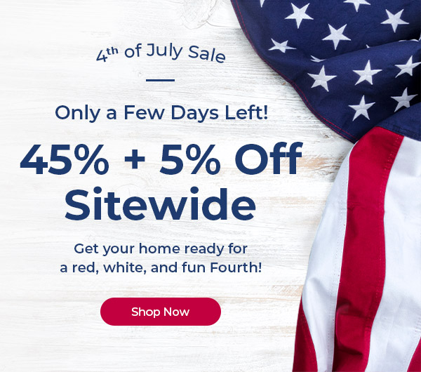 Today Only! 45% + 5% Off Sitewide