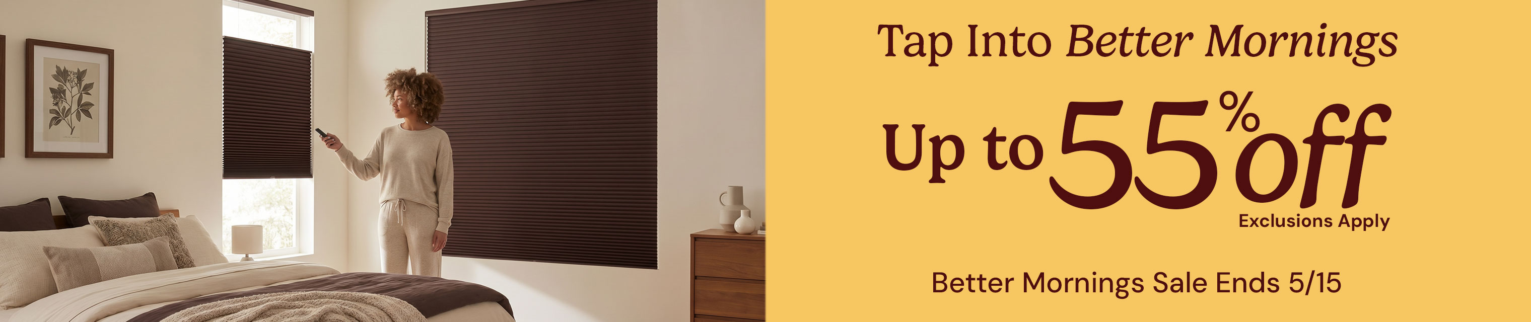 Hero image of window shades and blinds