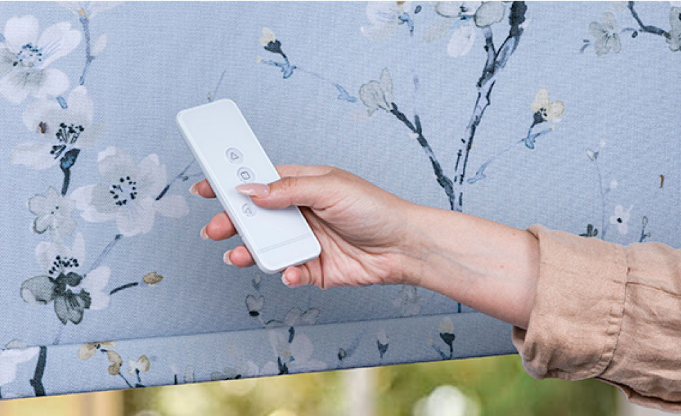 Image of smart remote and blinds