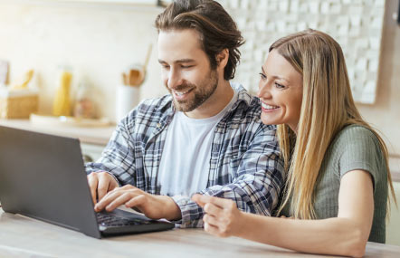 Image of person at computer