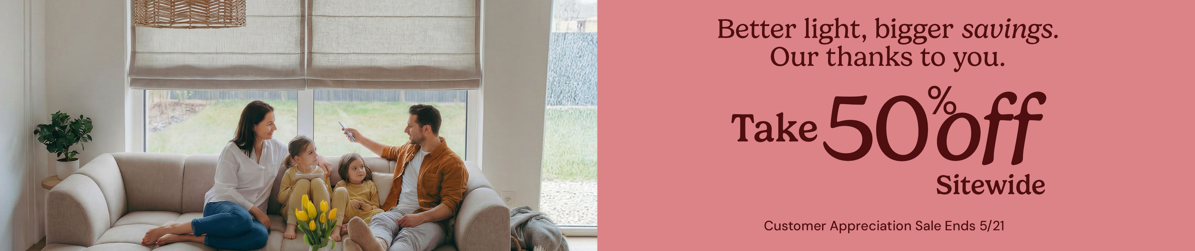 Hero image of window shades and blinds