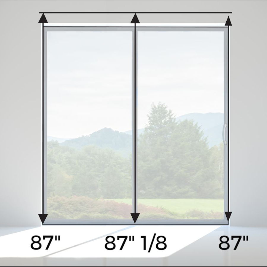 How to measure the height on sliding glass door