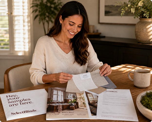 Image of Woman sampling with SelectBlinds